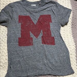 Miami University-League Gray and Red Graphic Tee